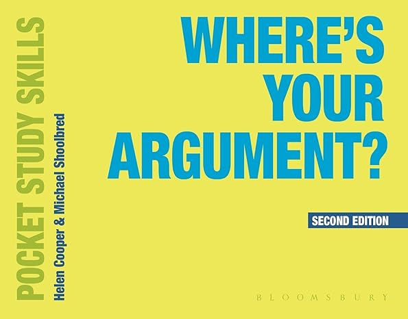 Book cover: yellow with blue text saying where's your argument?